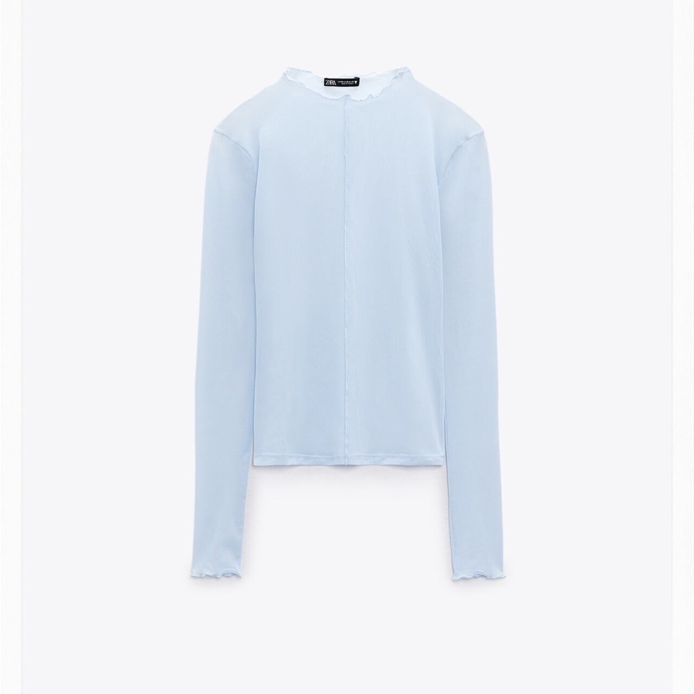 Seamed Tulle Top